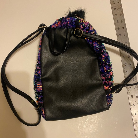 Justice Black and Purple mini backpack - Picture 3 of 4